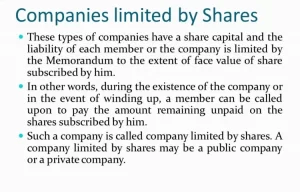Companies Limited by Shares